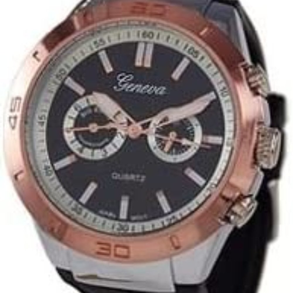 Geneva Platinum 2633 Men's Decorative Chronograph Sporty Watch